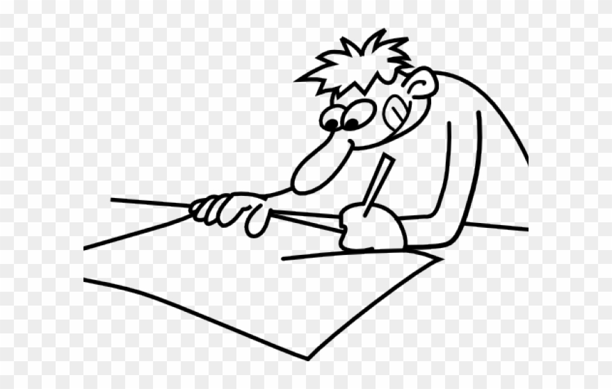 Drawing Clipart Black And White - Write Cartoon Black And White - Png Download
