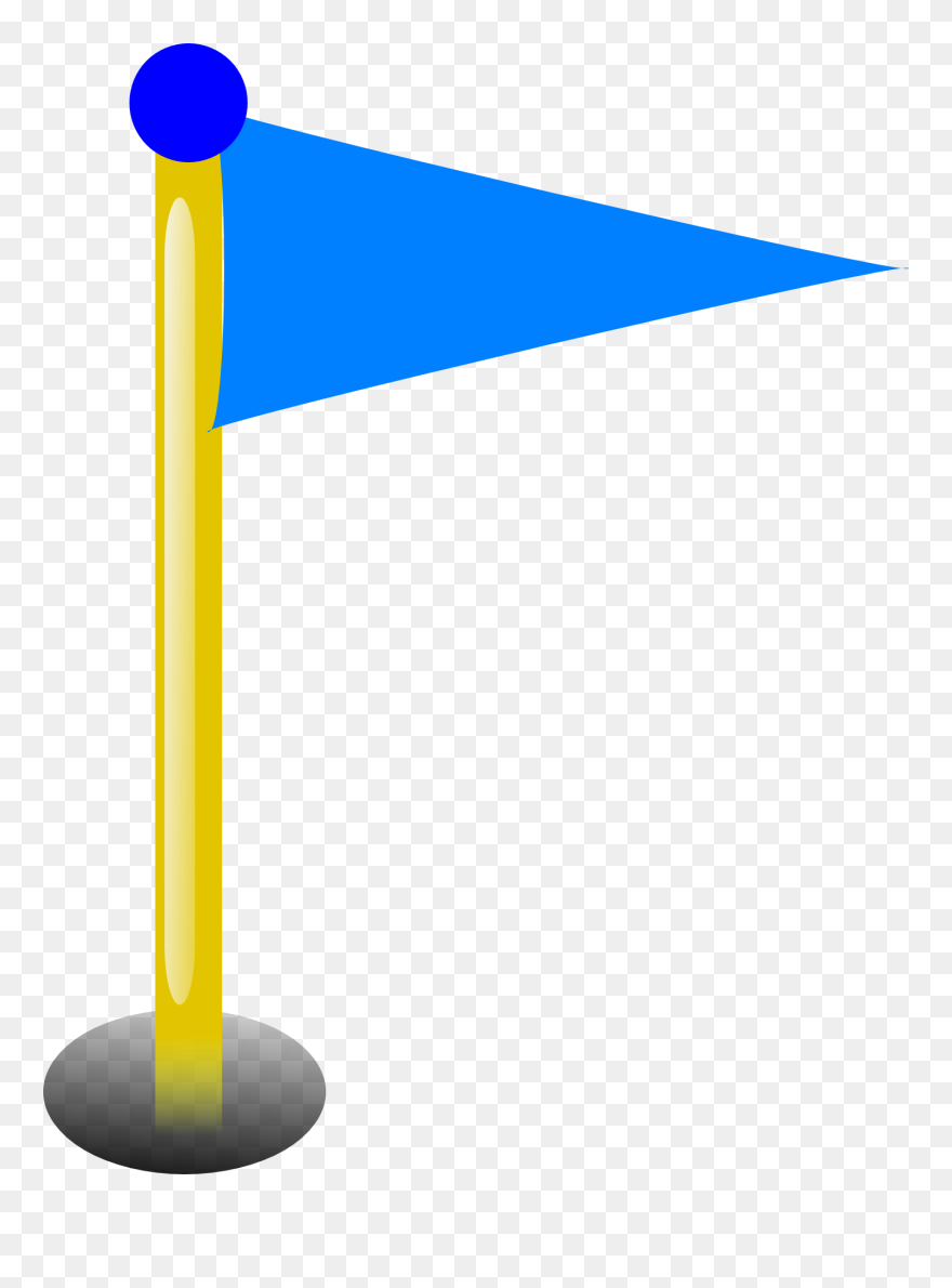 Flags Clipart Mini Golf - Blue Golf Flag - Png Download