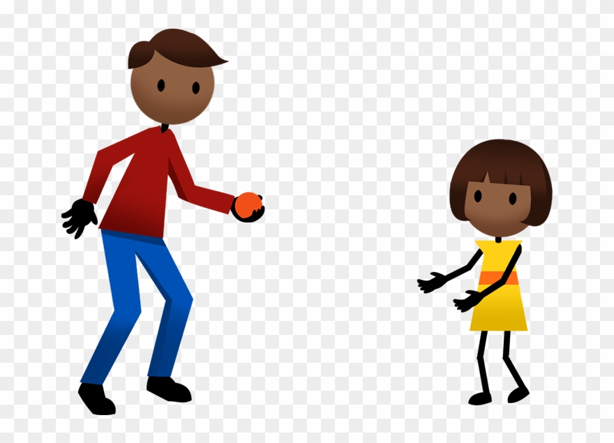 Underhand Catch - Cartoon Throw And Catch Clipart