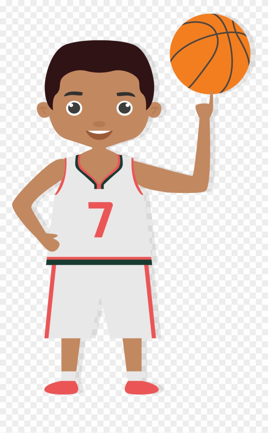 Graphic Royalty Free Library Bounce Clipart Boy Girl - Basketball Player Cartoon Png Transparent Png
