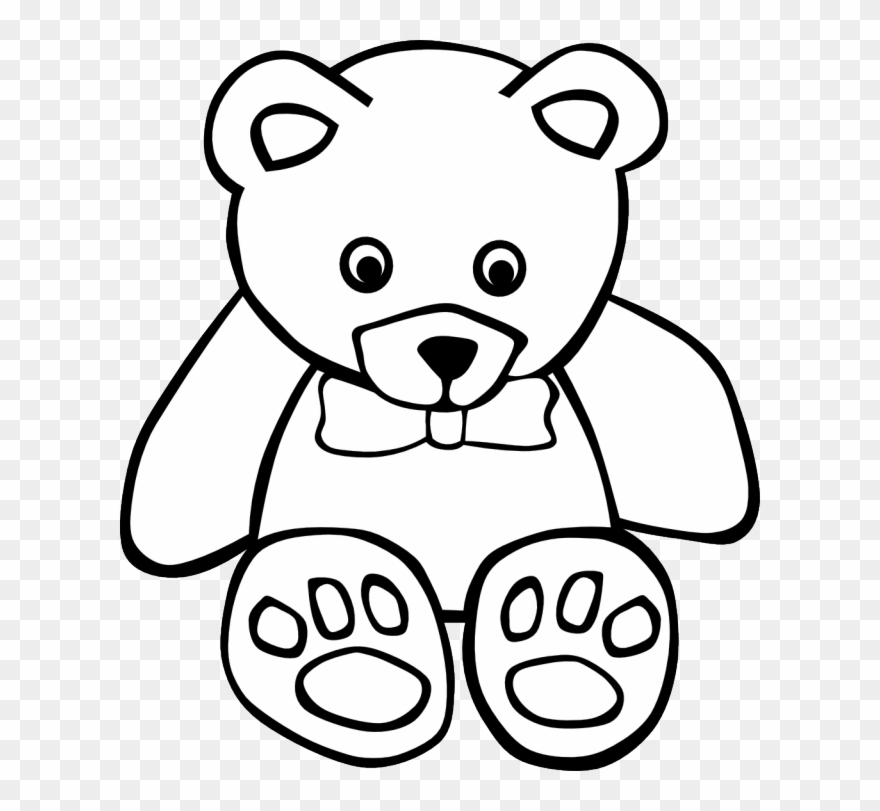 Princess - Castle - Clipart - Black - And - White - Teddy Bear Colouring Sheet - Png Download