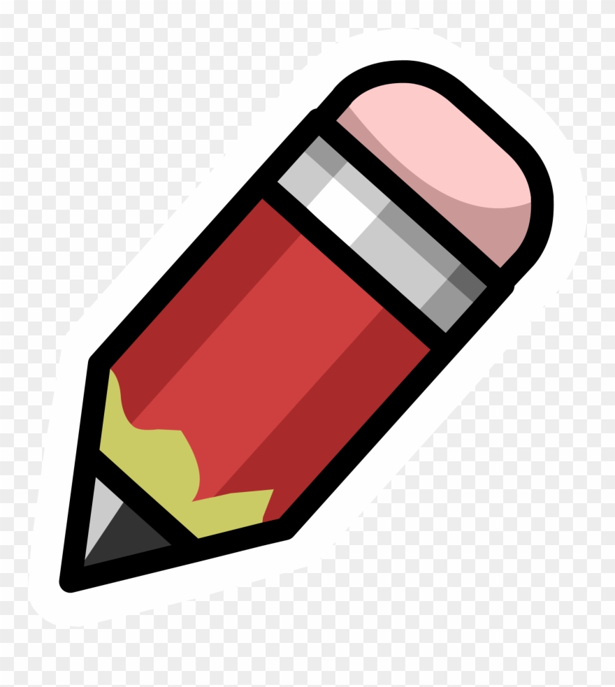 Pencil Pin - Club Penguin Pencil Pin Clipart