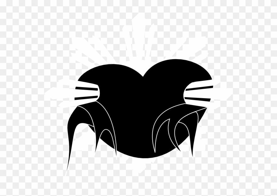 Pinoy Pride White Black Clip Art - Heart - Png Download