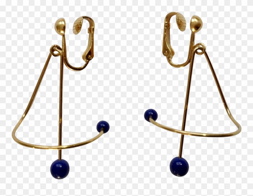 Clip Library Clip Earings Modern - Bead - Png Download