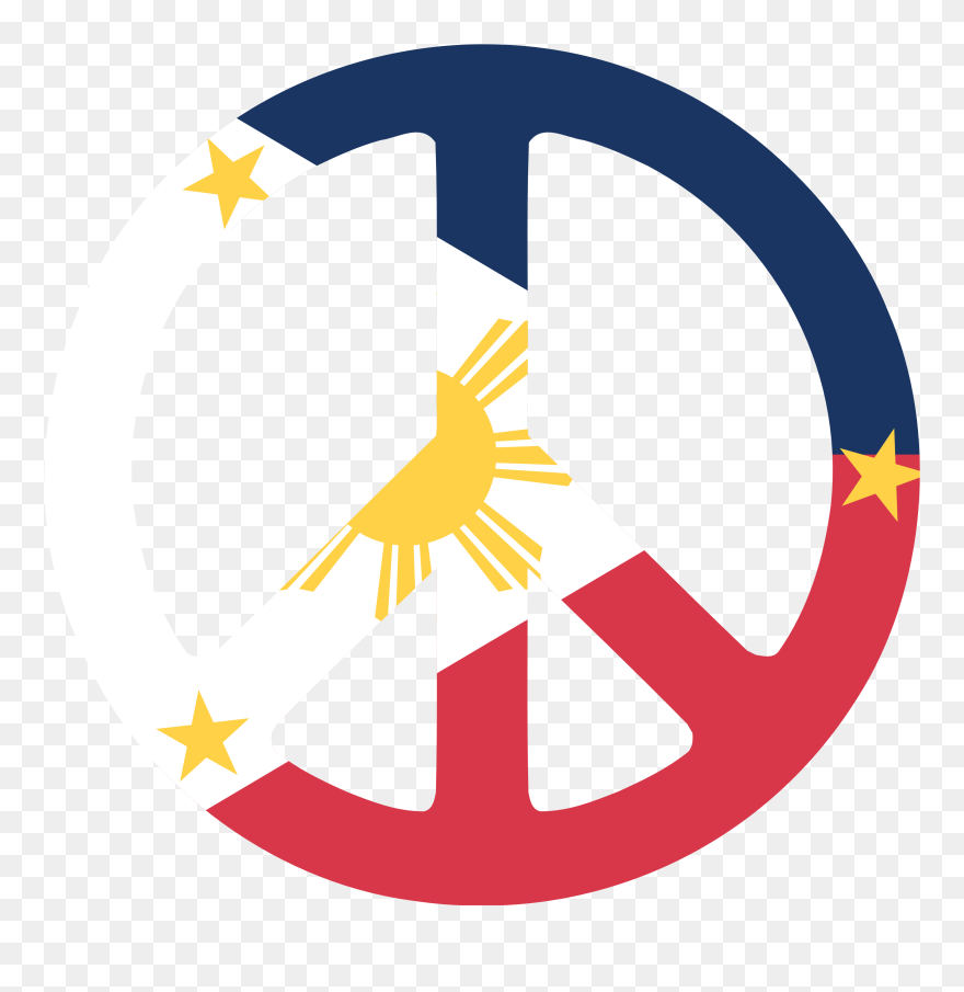 Philippines Cliparts - Peace Sign Philippine Flag - Png Download