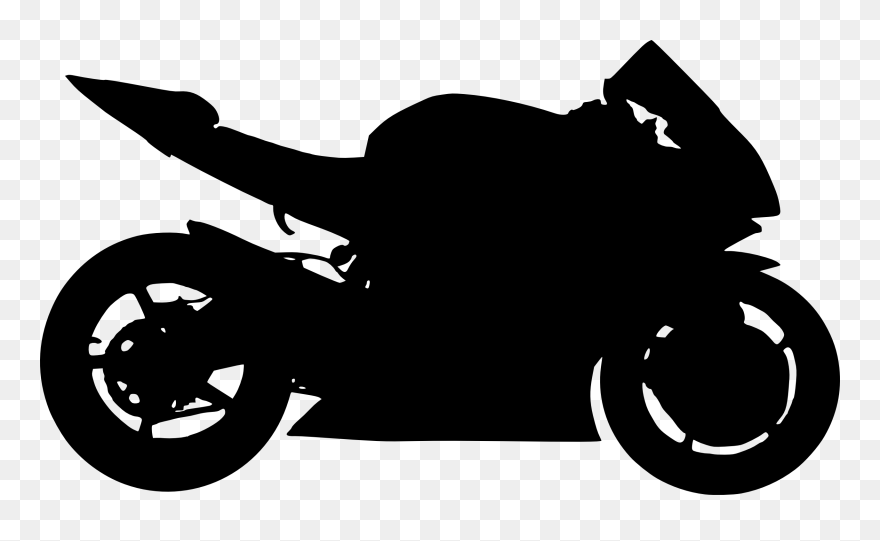 6 Motorcycle Silhouettes - Motorcycle Silhouette Png Clipart