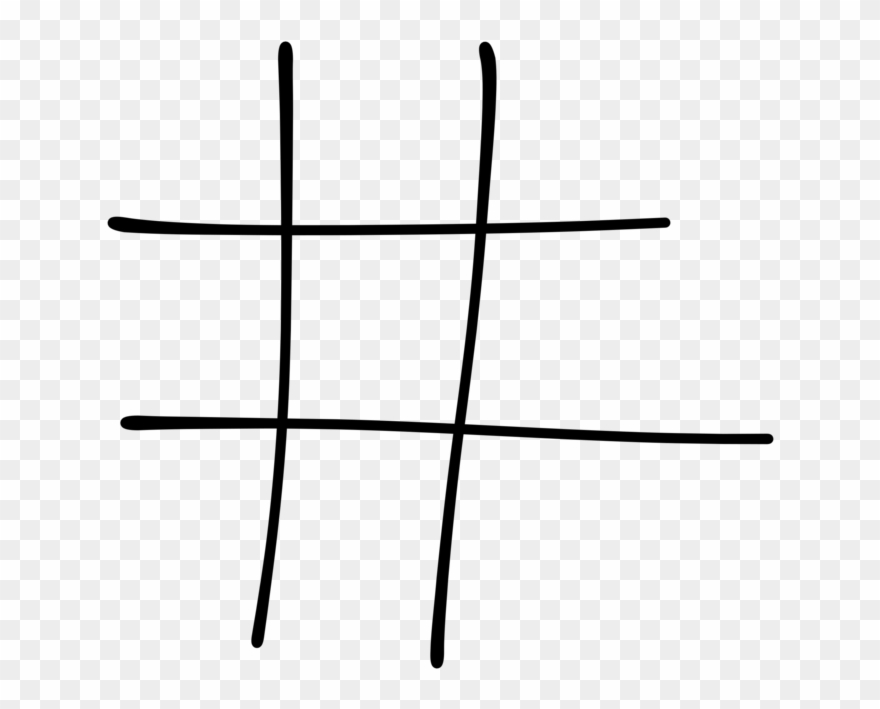 Tic Tac Toe Line Art Calligraphy Pens - Tic Tac Toe Clipart - Png Download