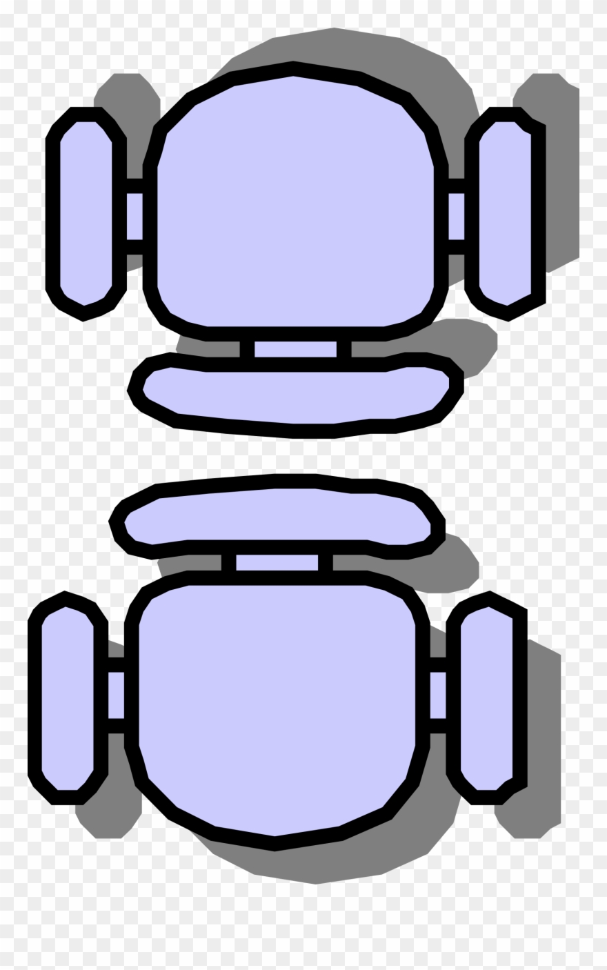 Big Image - Chair Clipart Top View - Png Download