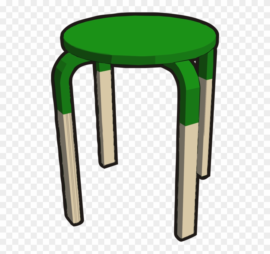 Green Bar Stool Table Seat - Hocker Clipart Kostenlos - Png Download