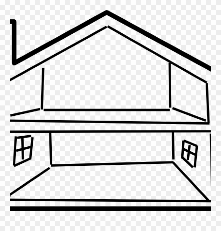 Clipart Inside House 12 Outline - Inside House Clip Art Black And White - Png Download