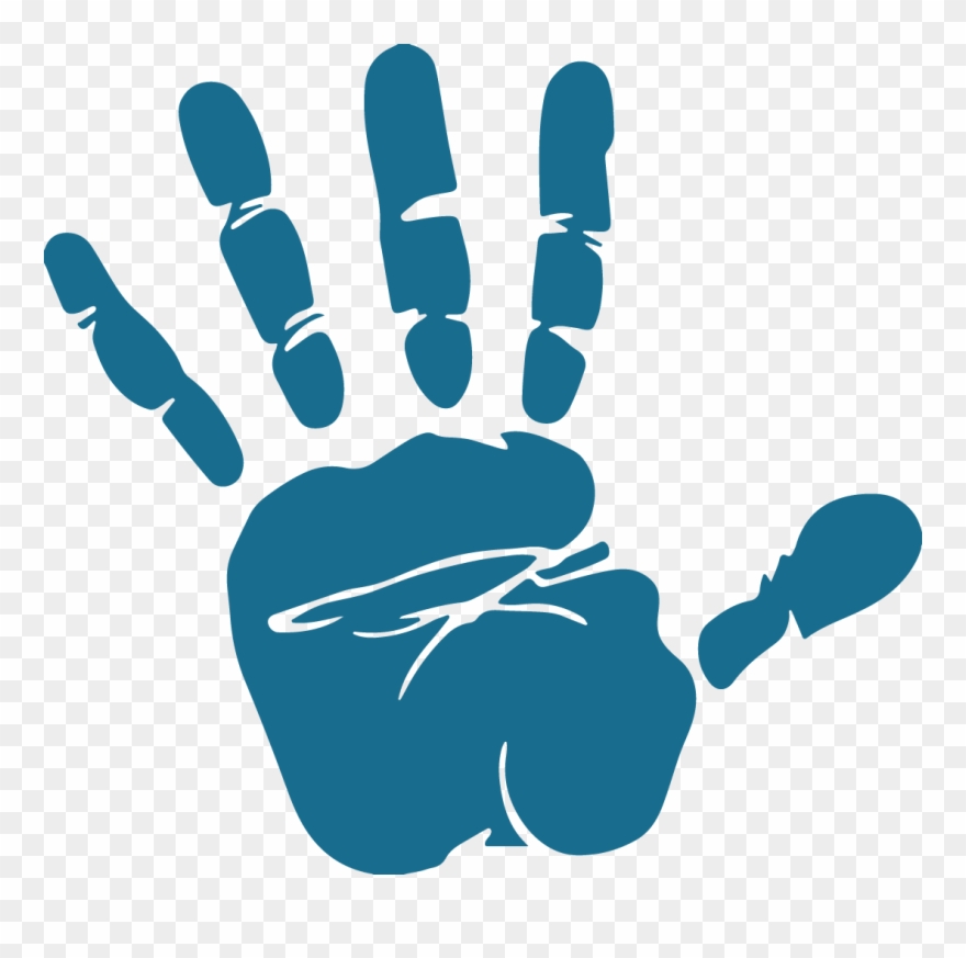Manos De Color Azul Clipart