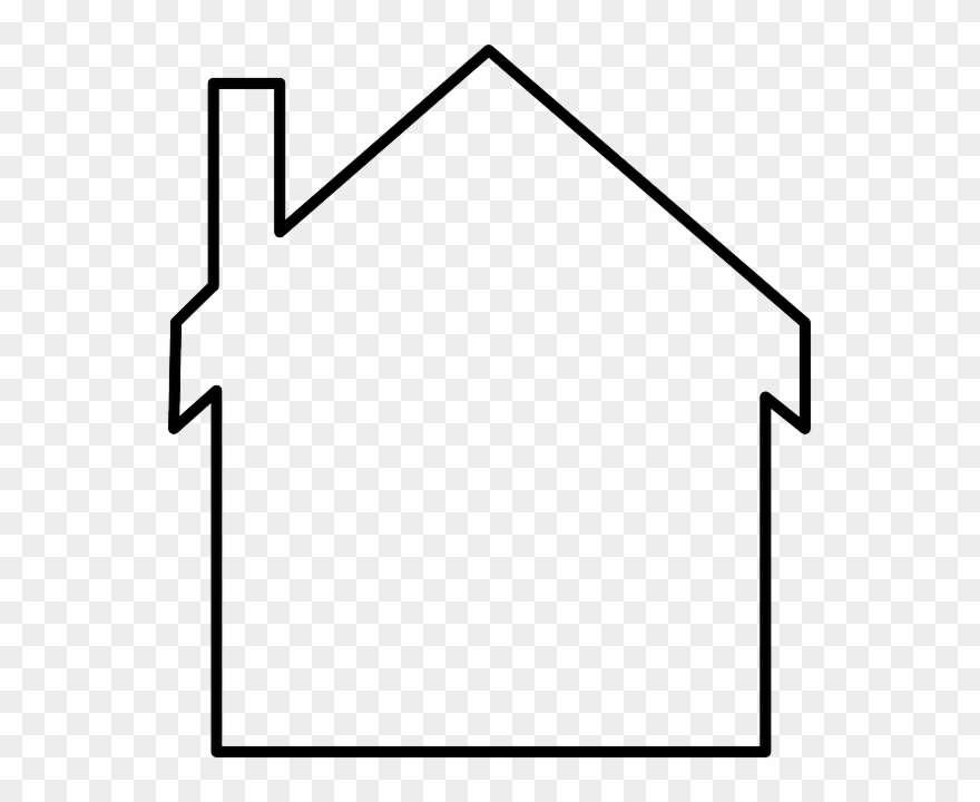 Gingerbread House Outline Clip Art At Clkercom Vector - House Outline - Png Download