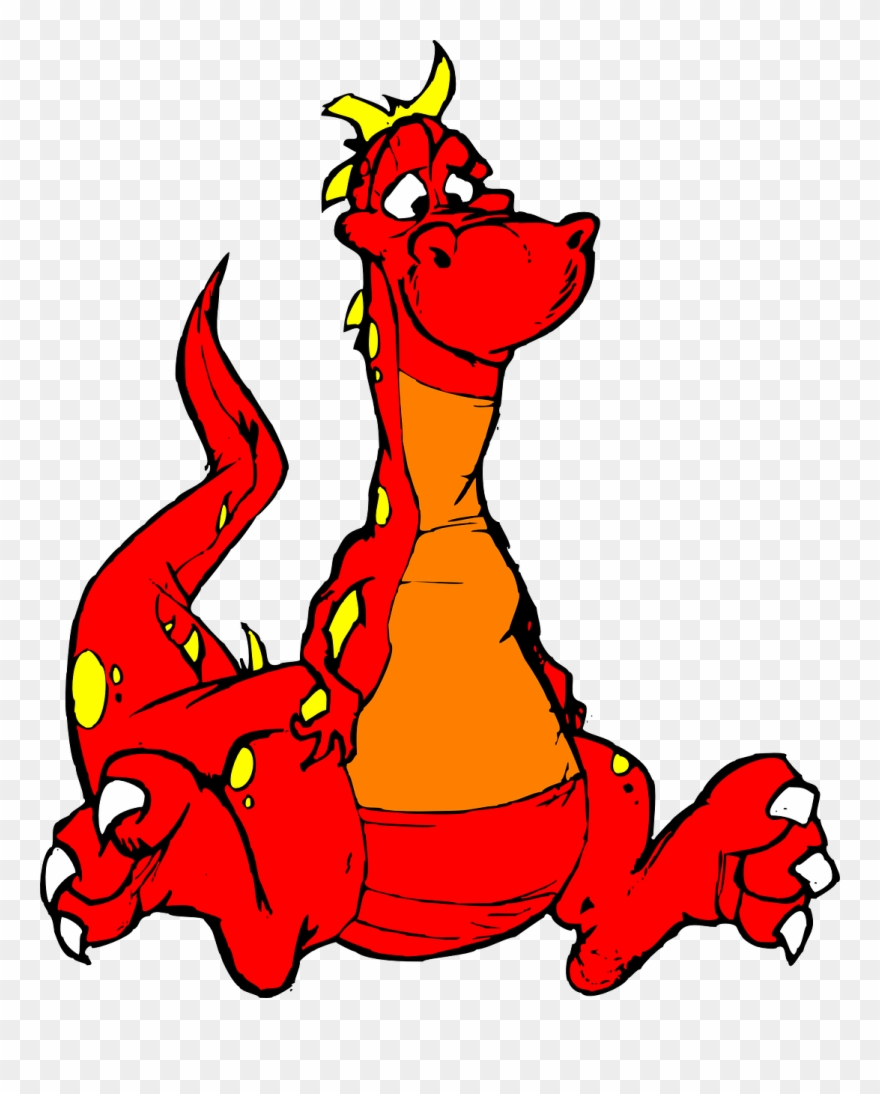 Dragon Mythical Creature Fantasy Animal - Clip Art Red Dragon - Png Download
