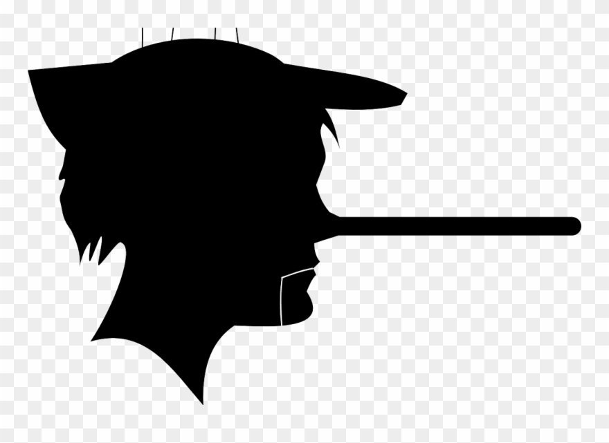 Children's Lies About Screen Time - Telling A Lie Silhouette Clipart