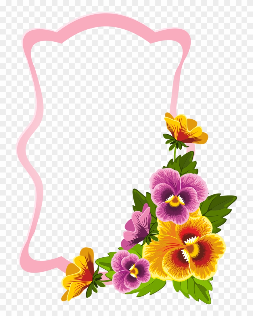 Album - Flower Color Frame Clipart