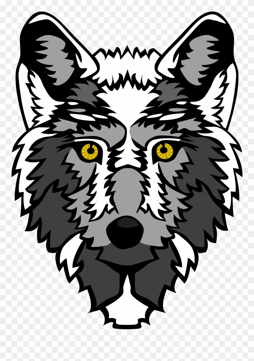 Wolf Vector Art - Wolf Head Art Vector Png Clipart