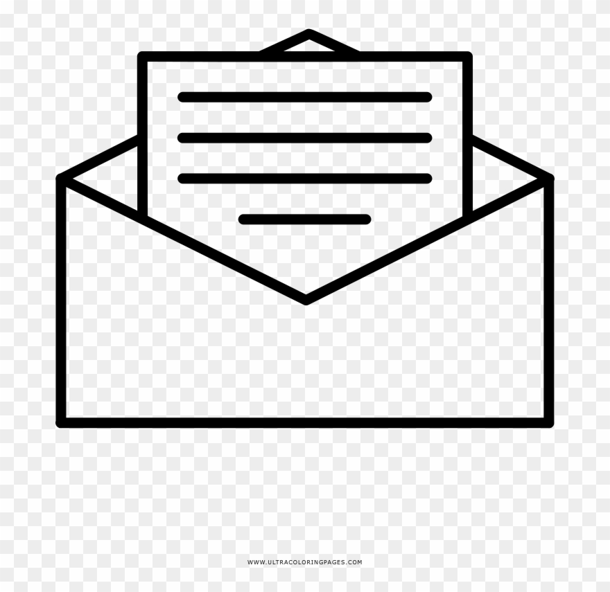 Dibujo De Carta Para Colorear Ultra Coloring Pages - Email Icon White Free Clipart