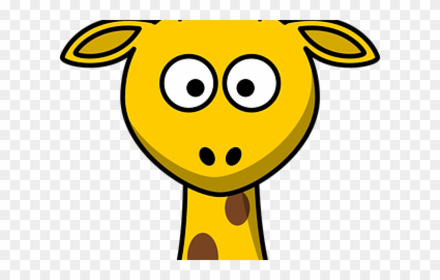 Cartoon Giraffe Face - Giraffe Face Clip Art - Png Download