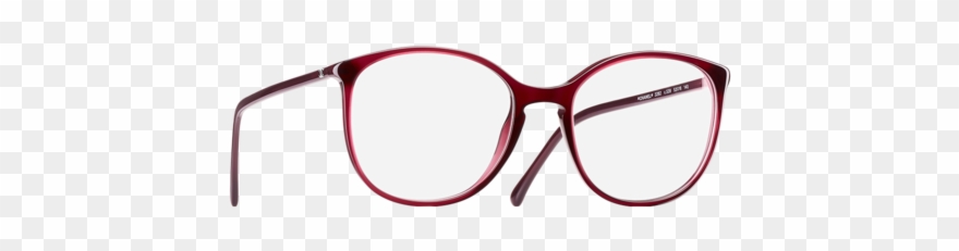 Round Eyeglasses Acetate Red Chanel - Oculos De Grau Vermelho Redondo Clipart