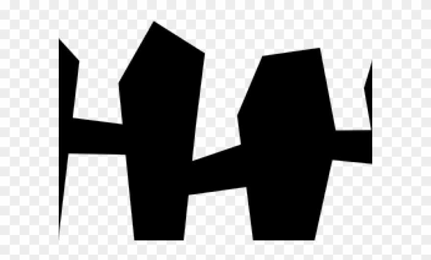 Halloween Clipart Fence - Silhouette - Png Download