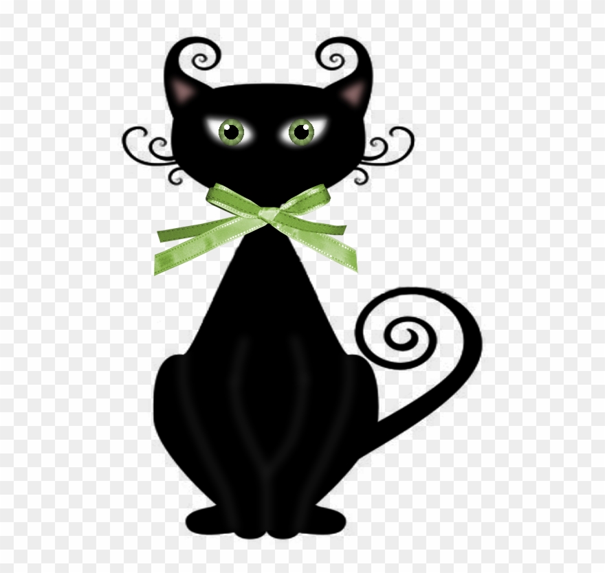 Halloween Clipart, Witches, Black Cats, Clip Art, Silhouettes - Desenhos De Halloween Gato - Png Download