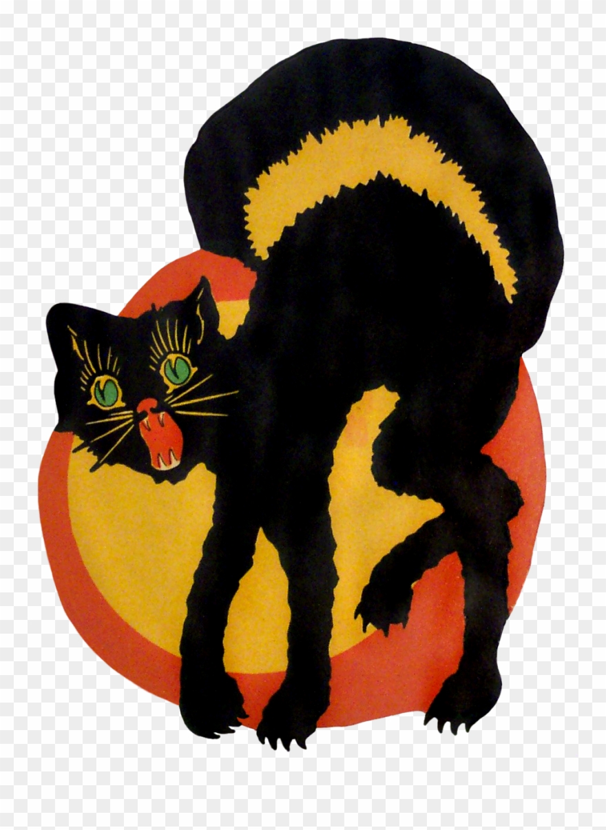 Halloween Fun - Vintage Halloween Cat Clipart