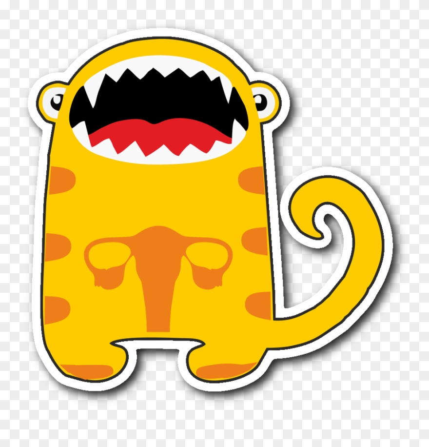 Endometriosis Monster Sticker - Sticker Clipart
