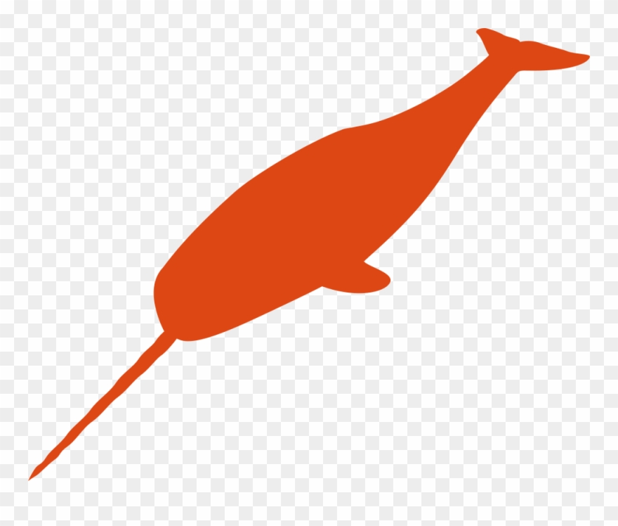 Whale Clip Art Download - Custom Narwhal Silhouette Shower Curtain - Png Download