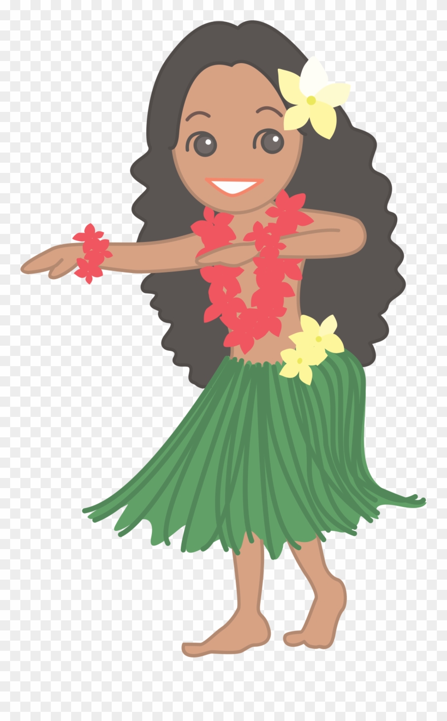 Big Image - Hula Dancer Clipart - Png Download