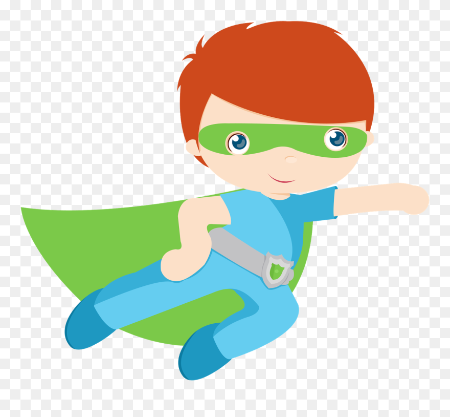 Kids Dressed As Superheroes Clipart - Super Heroes Clipart - Png Download