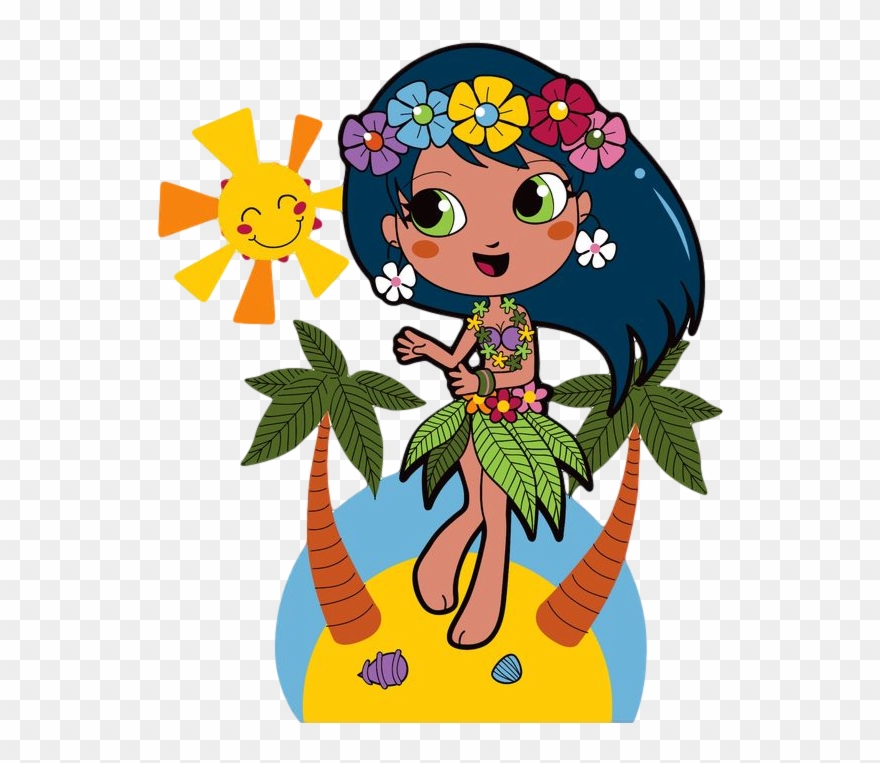 Hula Girl - Hawaii Girl Clip Art - Png Download