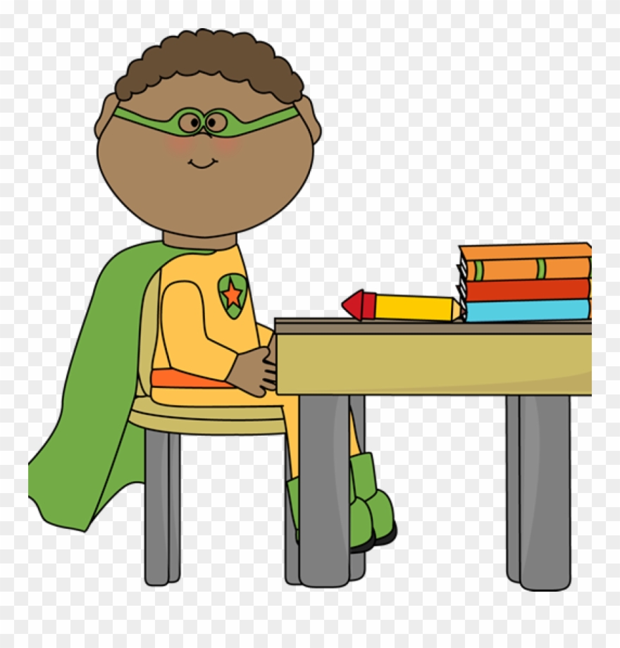 Superhero Clipart Free Superhero Clip Art Superhero - Work At Your Desk Clip Art - Png Download