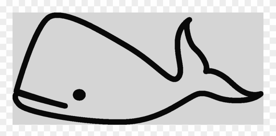 Whale Clipart Black And White - Png Download