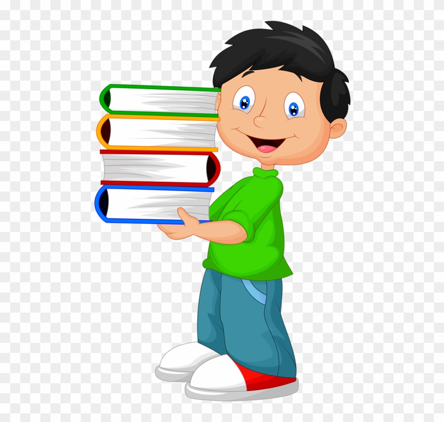 Anime Clipart Reading - School Child Cartoon - Png Download