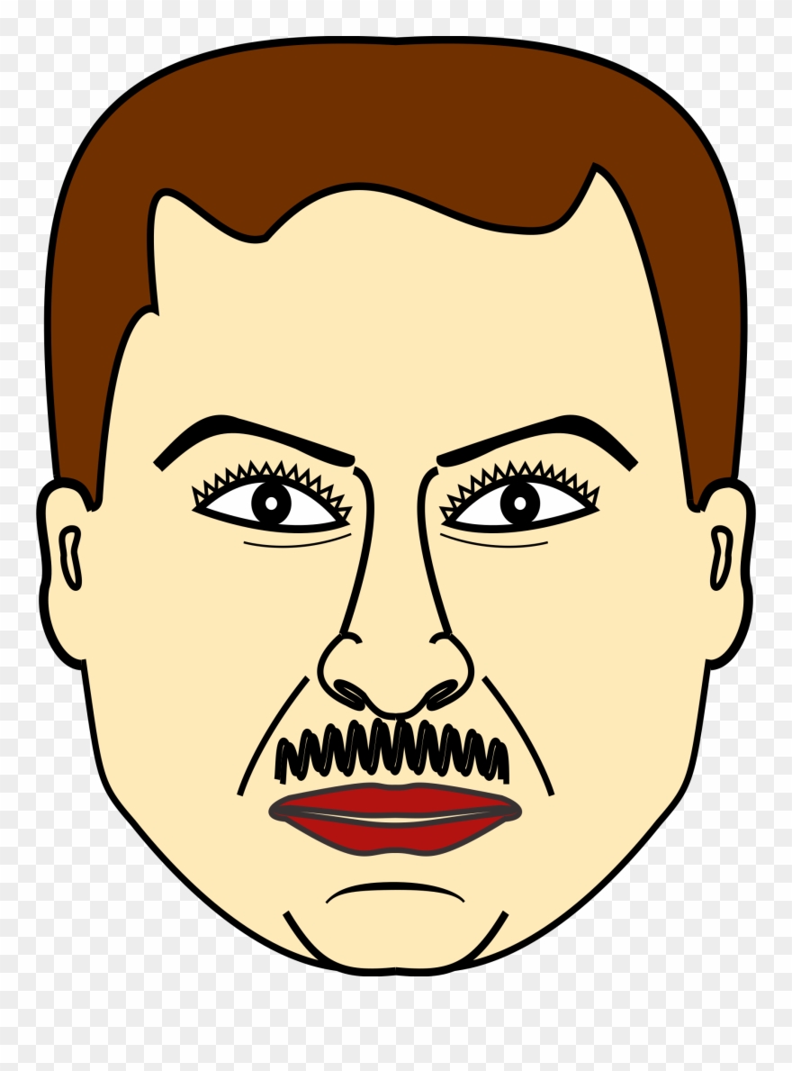 Portrait Clipart Face Man - Tail On The Donkey Template - Png Download