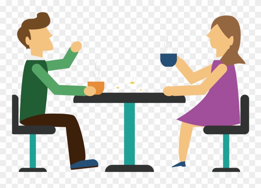Icon Happy People Talking - Clipart People Talking At A Table - Png Download