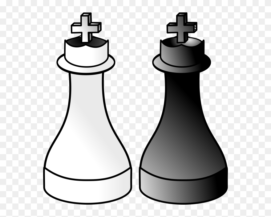 Free Vector Black And White Kings Clip Art - Imagenes Del Rey Del Ajedrez - Png Download