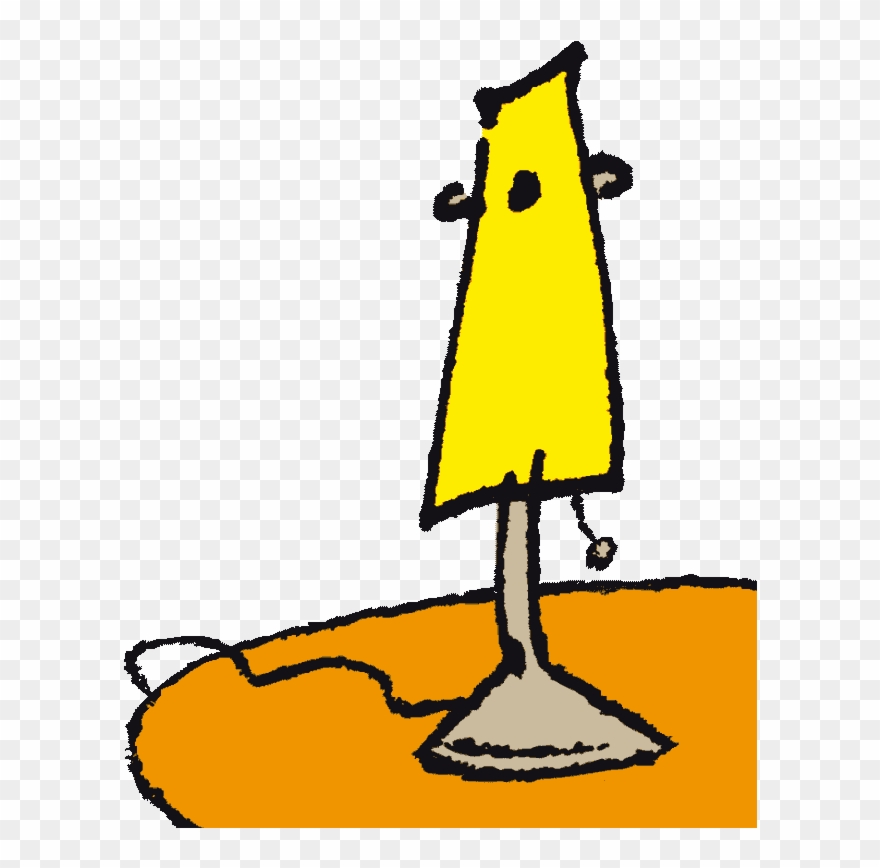 Grappige Illustratie Van Nachtkastlampje In De Kamers Clipart