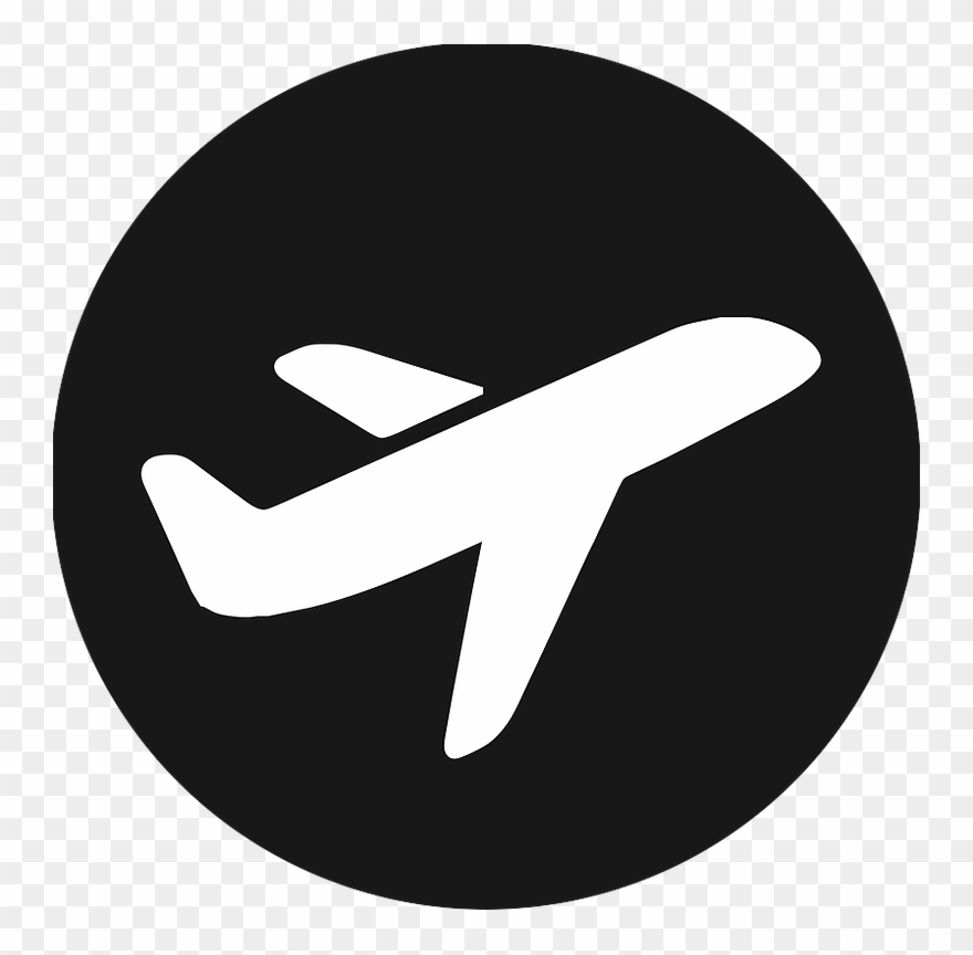 Air Travel - Airport Icon Png Circle Clipart