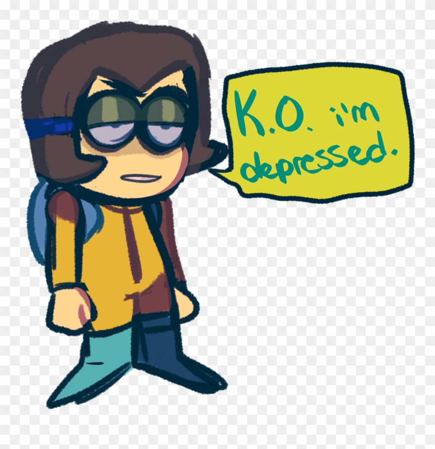 The Local Non-binary Depressed Autistic Kid - Cartoon Clipart