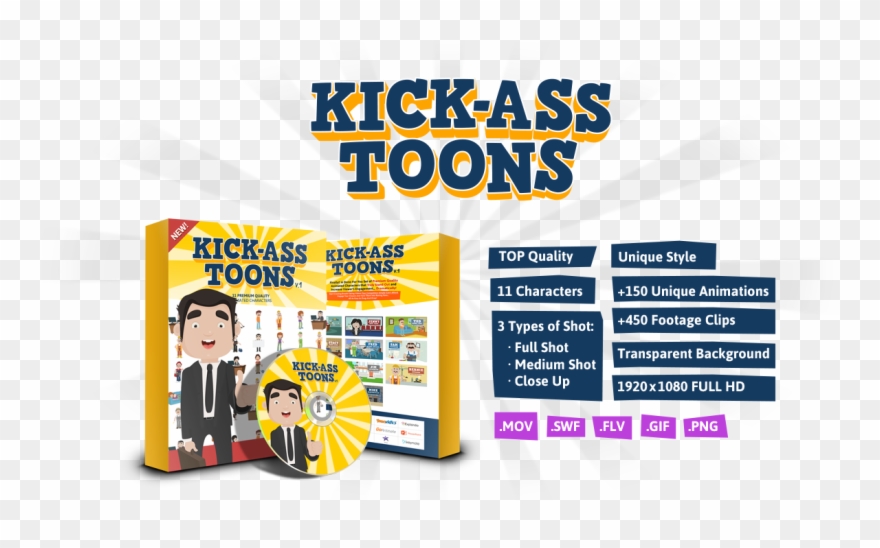 Kick Ass Toons Review Am Review Best Review And Internet - Graphic Design Clipart