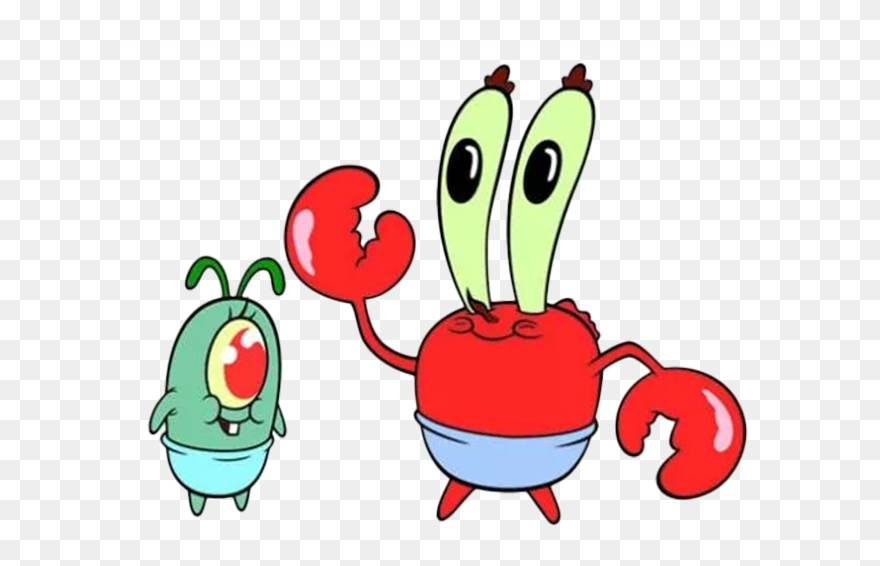 Mr Krabs And Karen Squarepants Squidward Tentacles - Baby Plankton Clipart