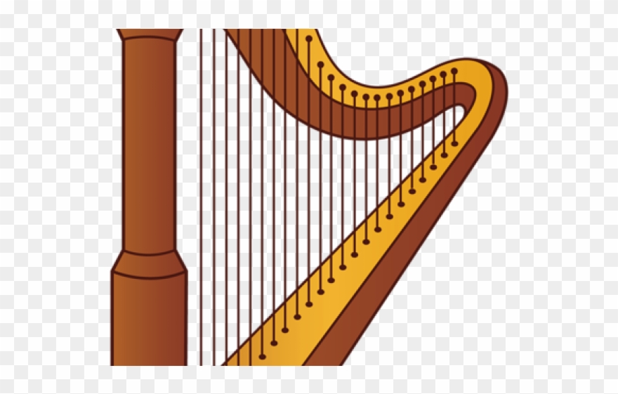 Harp Clipart Cymbal - Musical Instruments Silhouette - Png Download