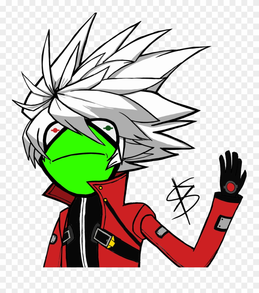 Kermit The Frog As A Blazblue Character - Cartoon Clipart