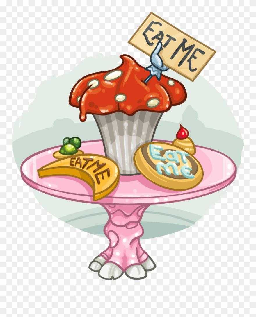 Eat Me - Alice In Wonderland Food Clip Art - Png Download