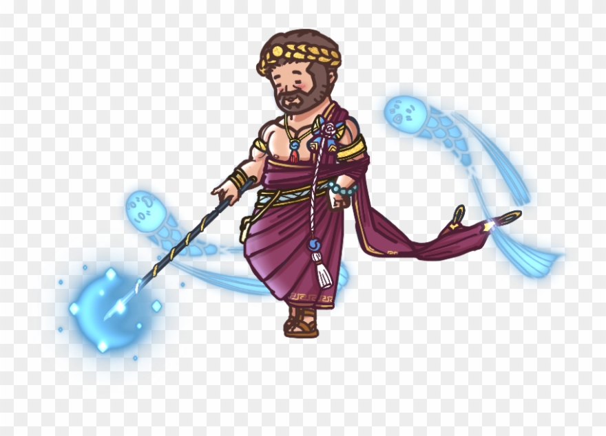 Theodotus, Midday Witch, Sun Priest, And Derp Fishes - Cartoon Clipart