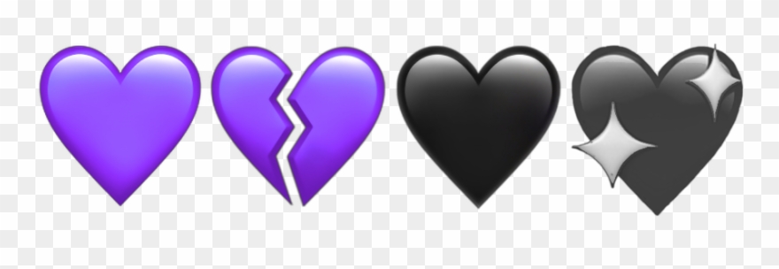 #purple #hearts #heart #broken #heartbroken #aesthetic - Heart Clipart