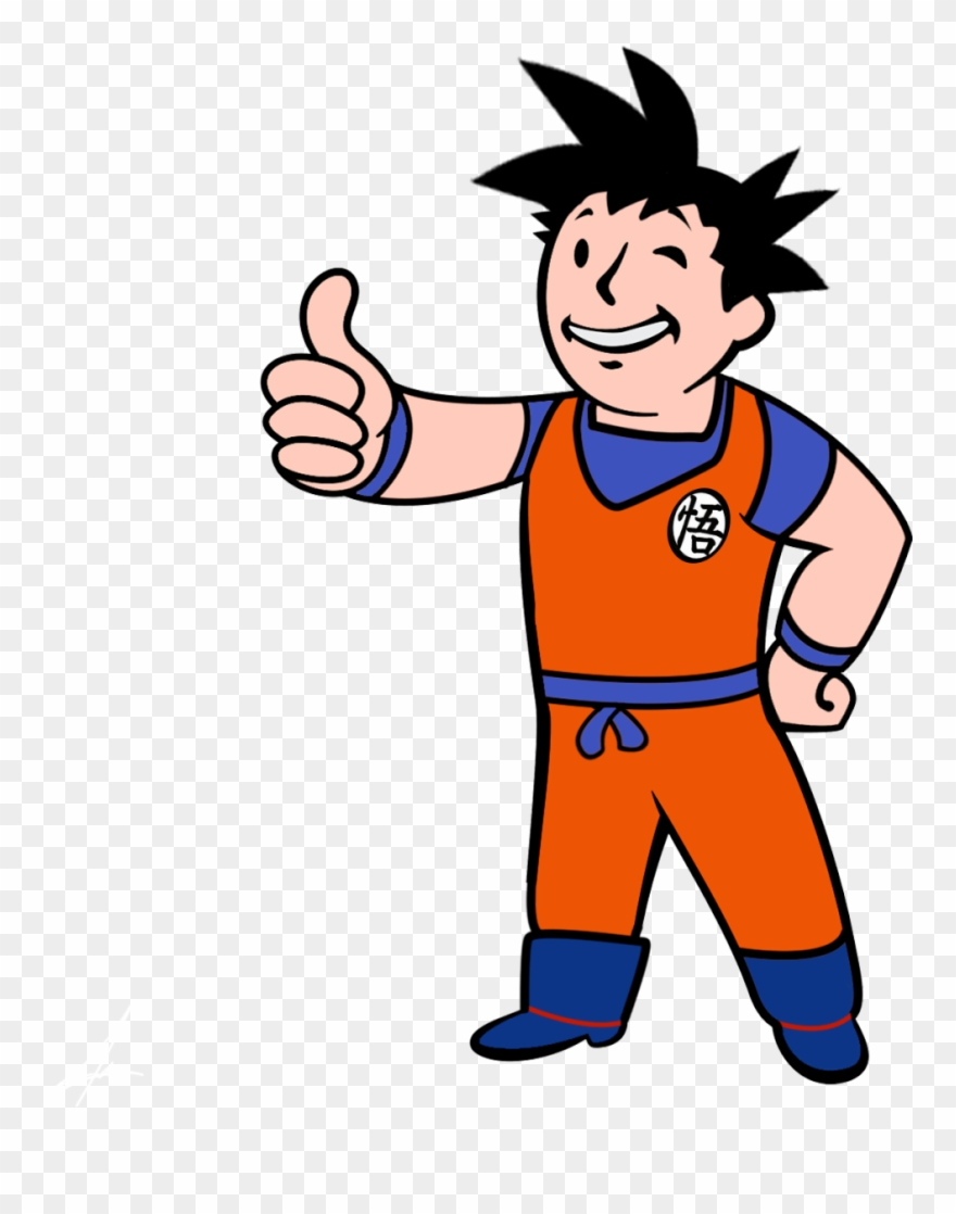Goku Vault Boy - Vault Boy Svg Clipart