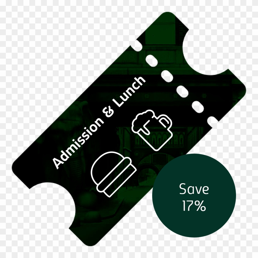 Visit Carlsberg Admission Adults Lunch - Transparent Ticket Icon Clipart