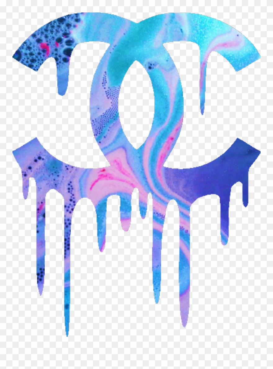 #cocochanel #chanel #coco - Dripping Chanel Logo Png Clipart